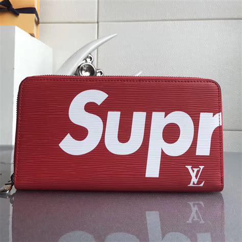 supreme lv card holder replica|louis vuitton supreme red wallet.